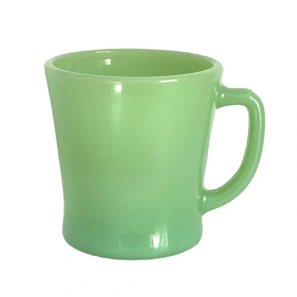Vintage Jadeite Coffee Mug Anchor Hocking Fire King D Handle MCM - Picture 9 of 9